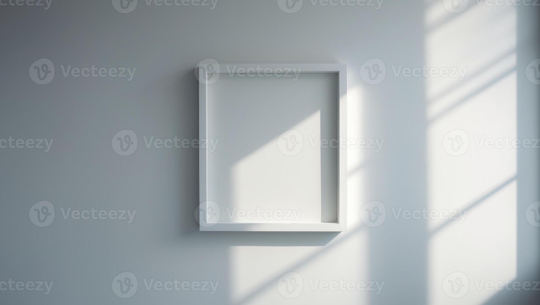 a close up of a picture frame on a wall in a room. photo