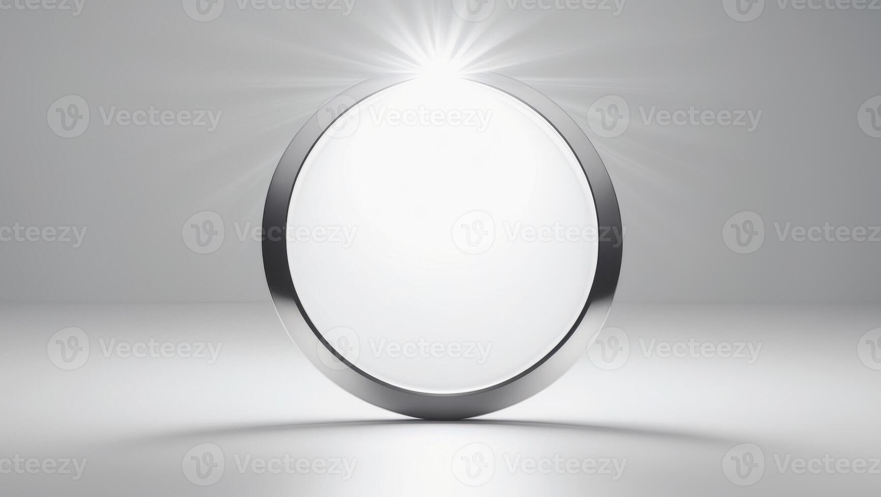 a close up of a circular object with a light shining in the middle. photo