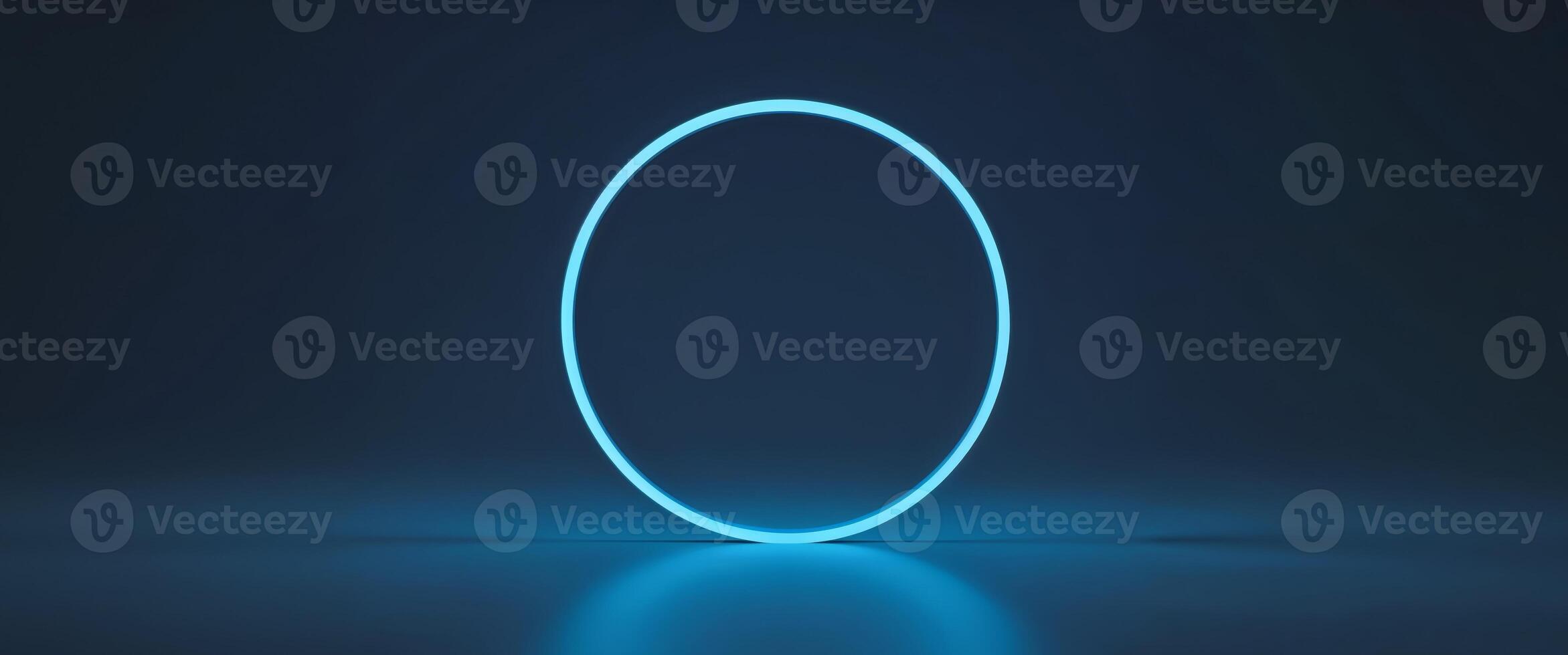 A blue circle with a glowing light photo