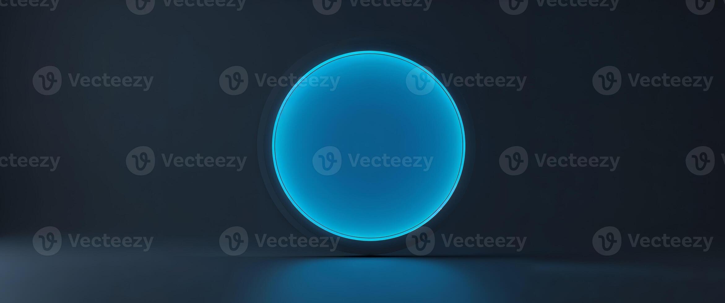 A glowing blue orb on a dark background photo