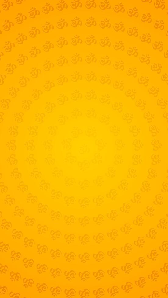 Simple Circular Radiant Ohm Vertical Background Design with a Spiritual Touch in a Warm Gold Hue vector
