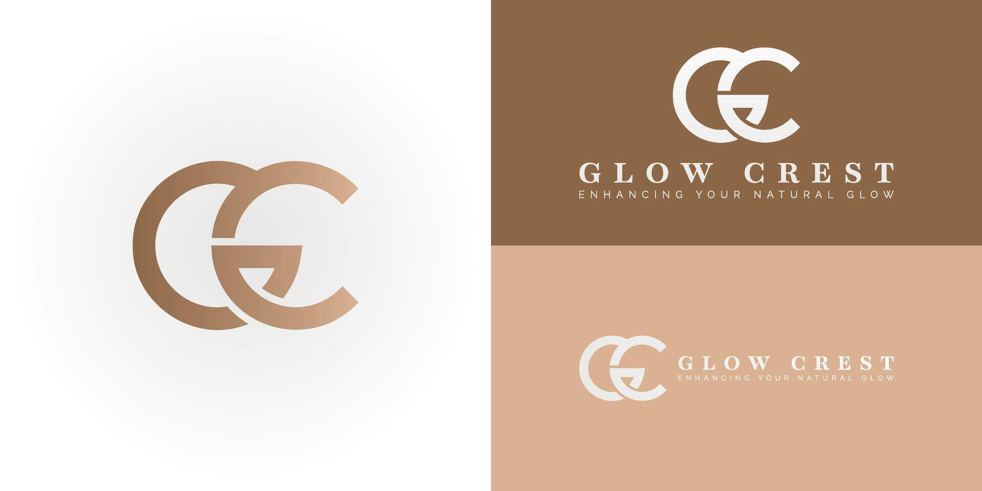 The elegant logo uniquely intertwines the initials GC with a fluid and circular design, making it exceptionally fitting for the Beauty and Cosmetics field. vector