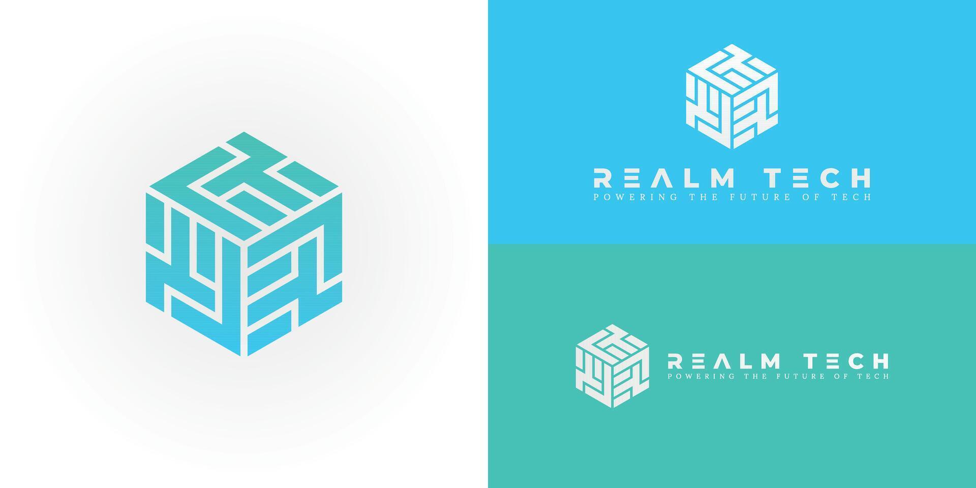 The ingeniously crafted logo uniquely embodies the initials RT through a striking geometric hexagon emblem, perfectly designed for businesses in the Technology and Software sectors. vector