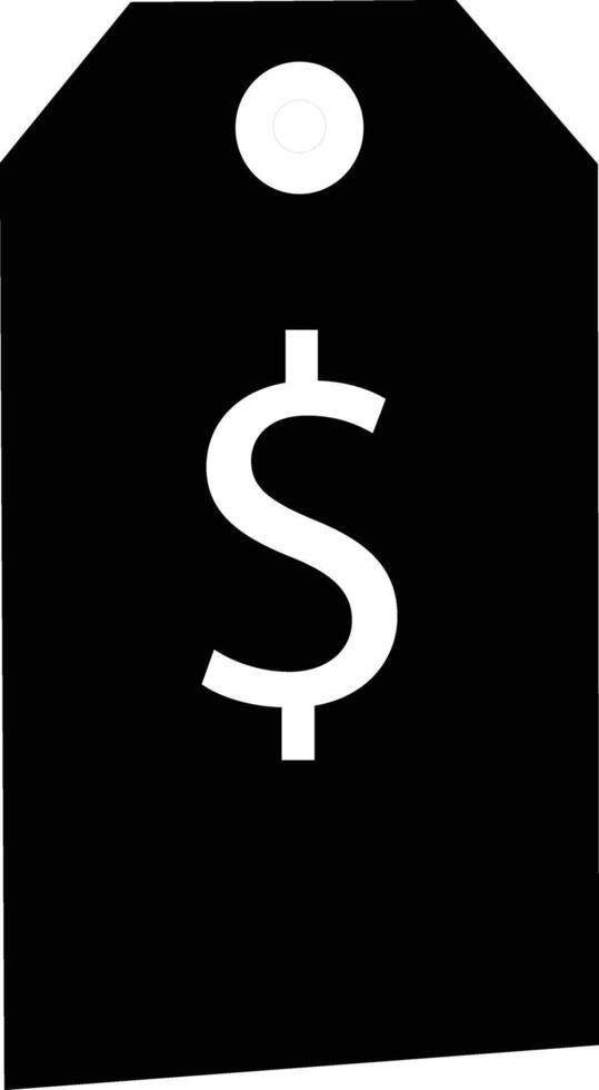 minimal flat black color price tag vector