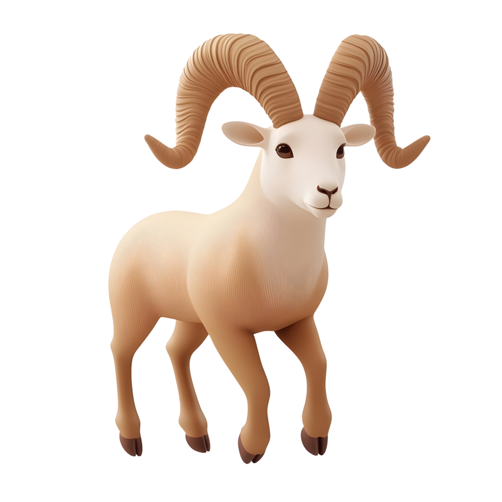a ram with horns on a transparent background png