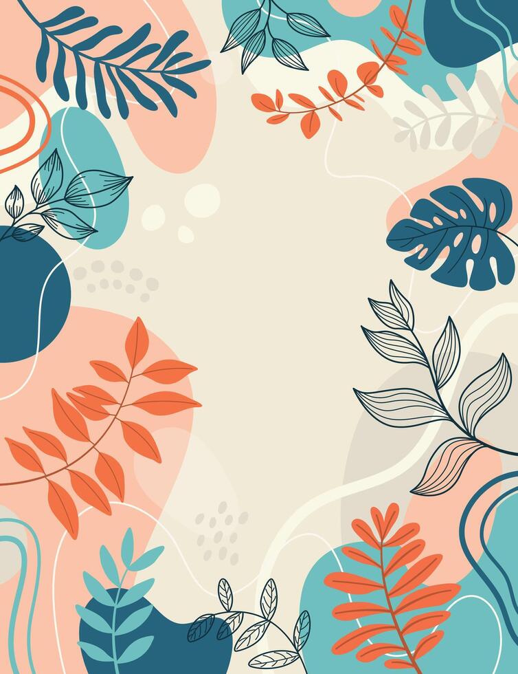 Line art drawing with abstract shape design. vector