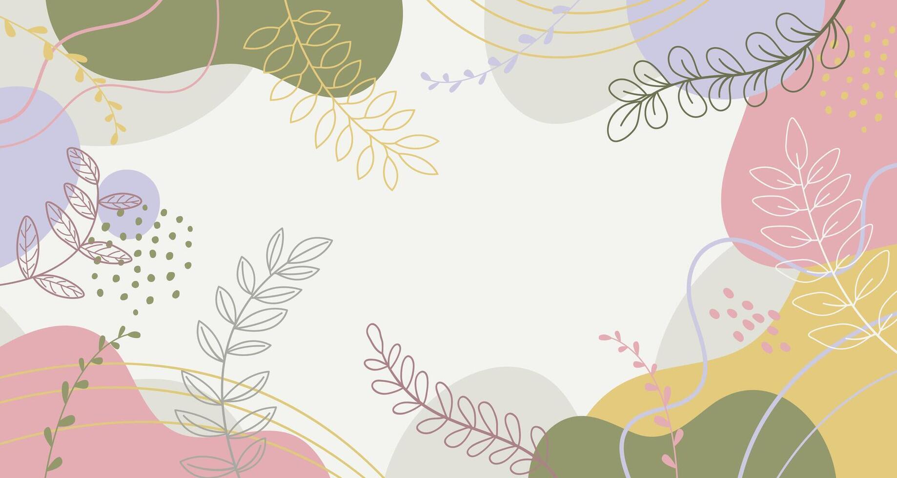 leaves art background design vector