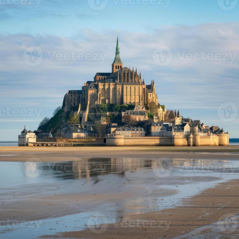 Mont st michel, normandy, france photo