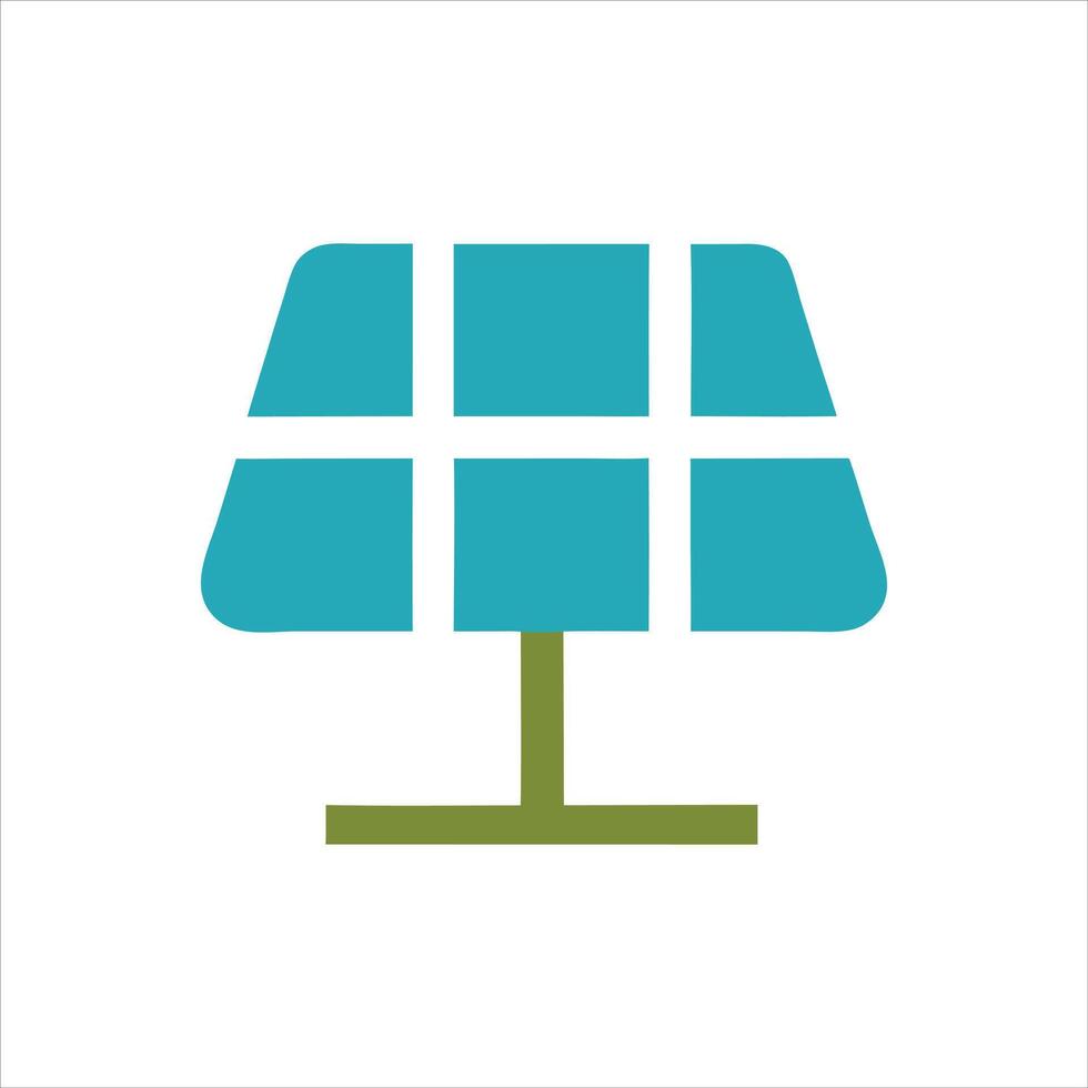 A solar panel on a table vector