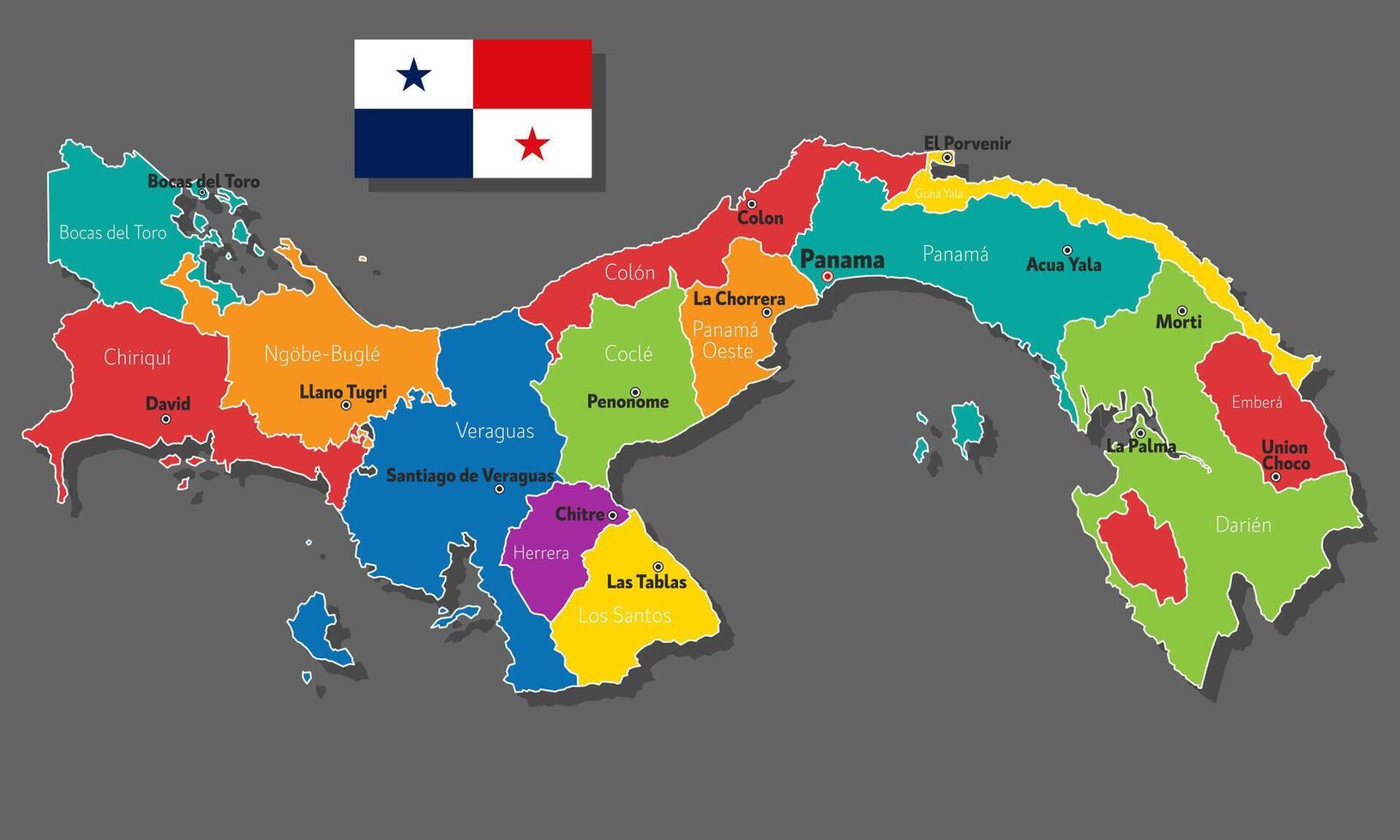 map of Panama vector