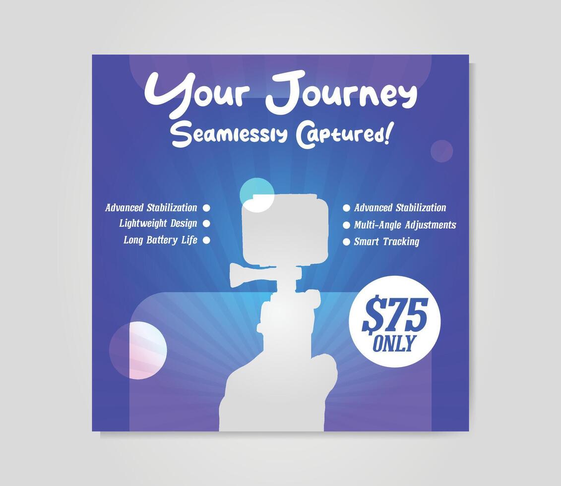 Gimbal Minimal gadgets promotional social media ad banner vector