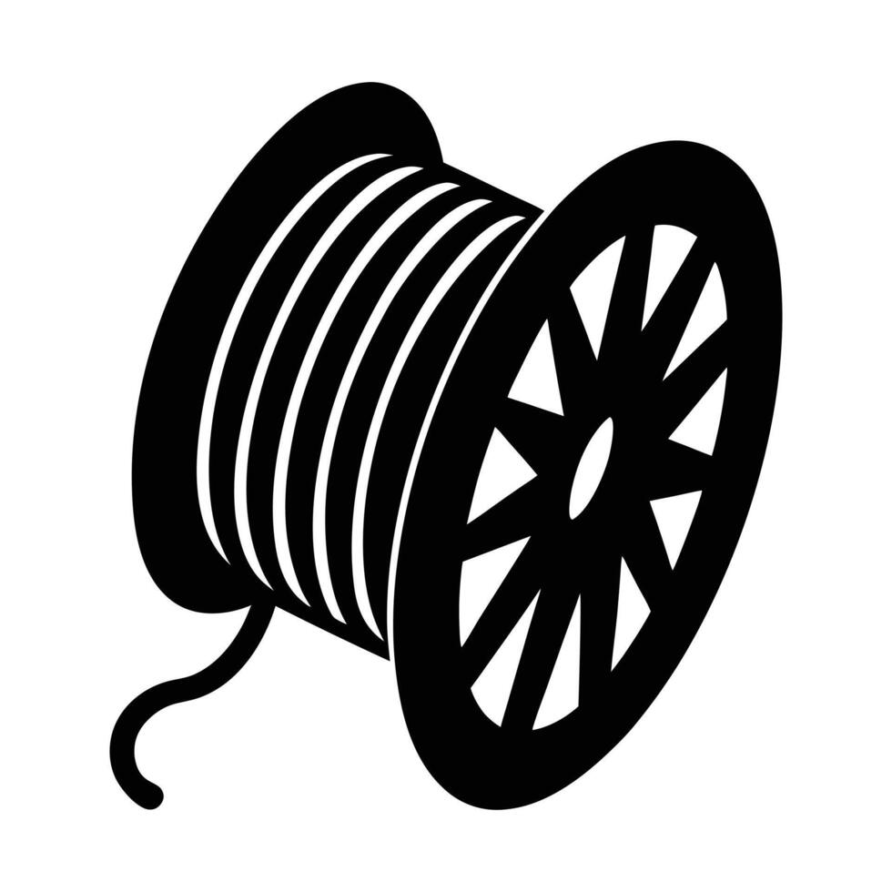 spool of wire icon illustration vector