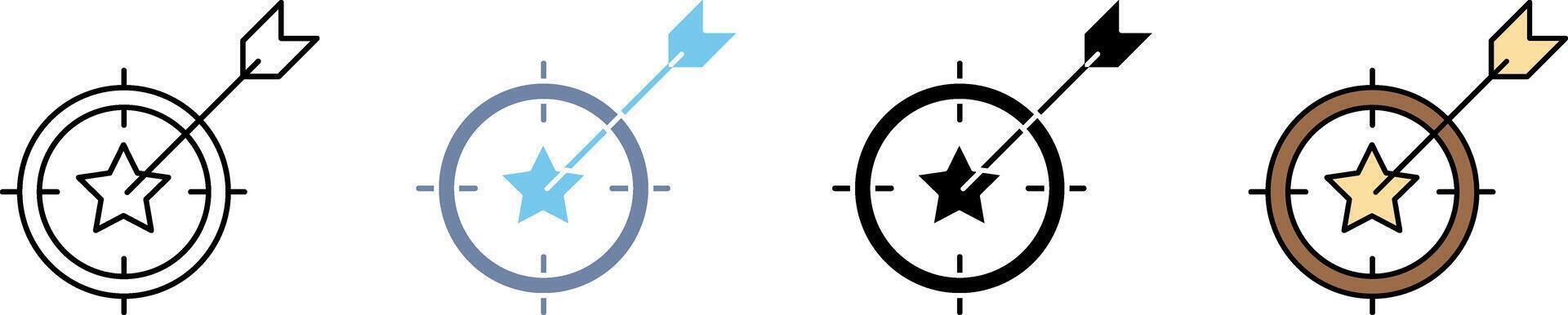 goal concept line icon. Simple element illustration. vector