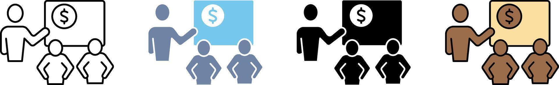 coaching concept line icon. Simple element illustration. vector