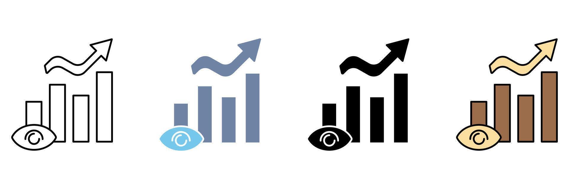 vision concept line icon. Simple element illustration. vector