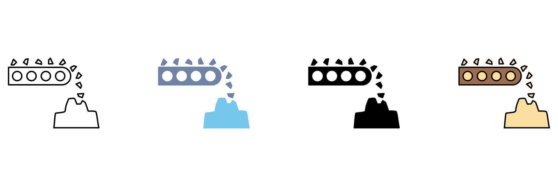 extraction concept line icon. Simple element illustration. vector