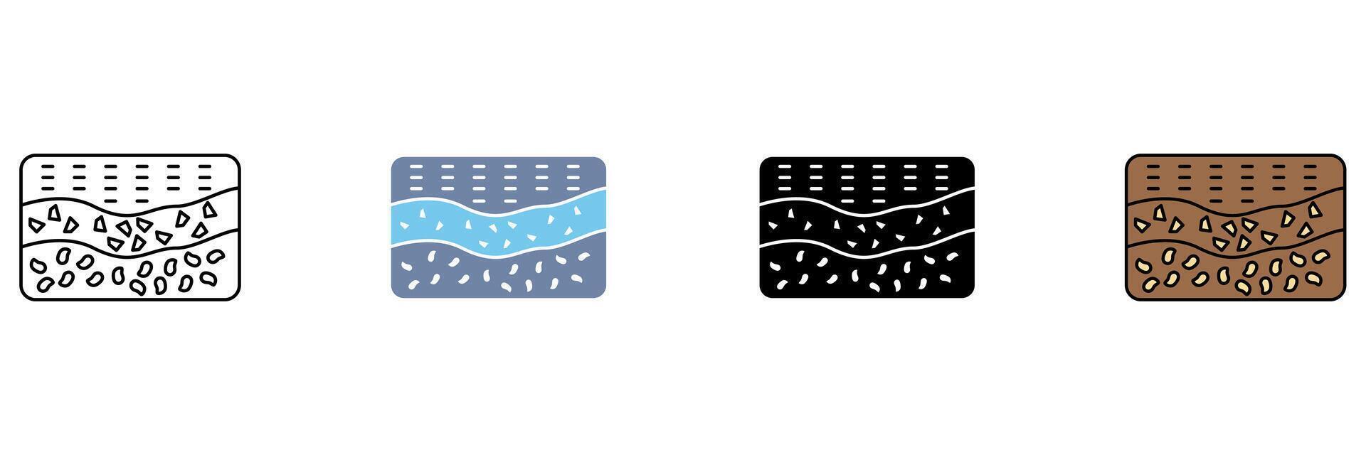 ground concept line icon. Simple element illustration. vector