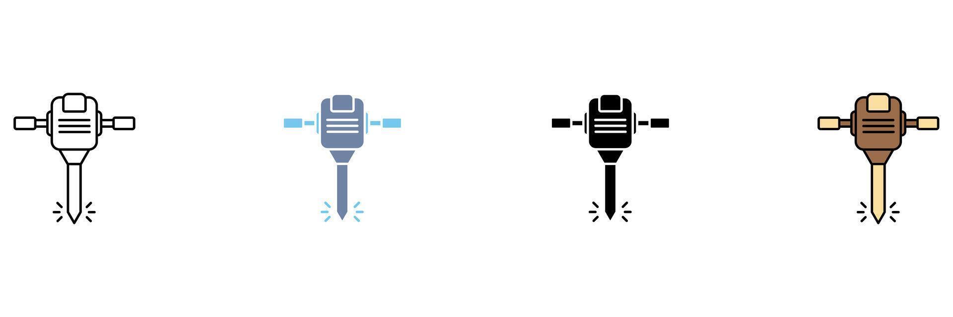 jackhammer concept line icon. Simple element illustration. vector