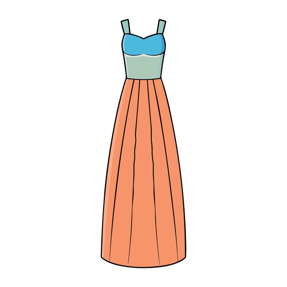 an illustration of a dress on a hanger vector
