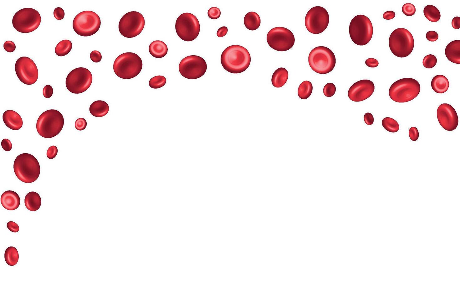 Red blood cell canvas design with copy space vector