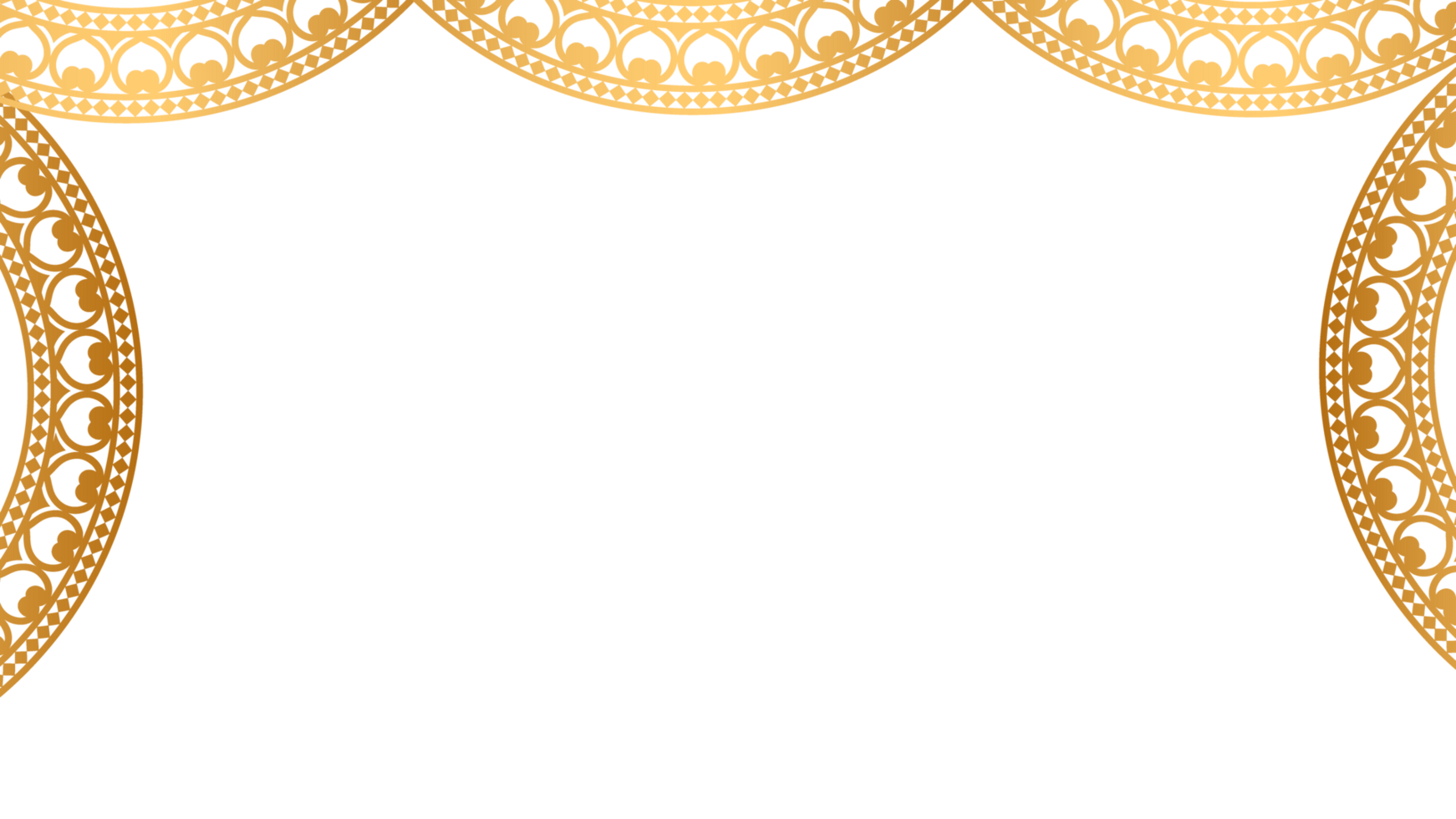 Indian flower mandala art with luxury golden circle frame vintage gold circular pattern png