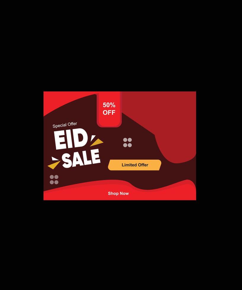 eid offer sale poter design vector
