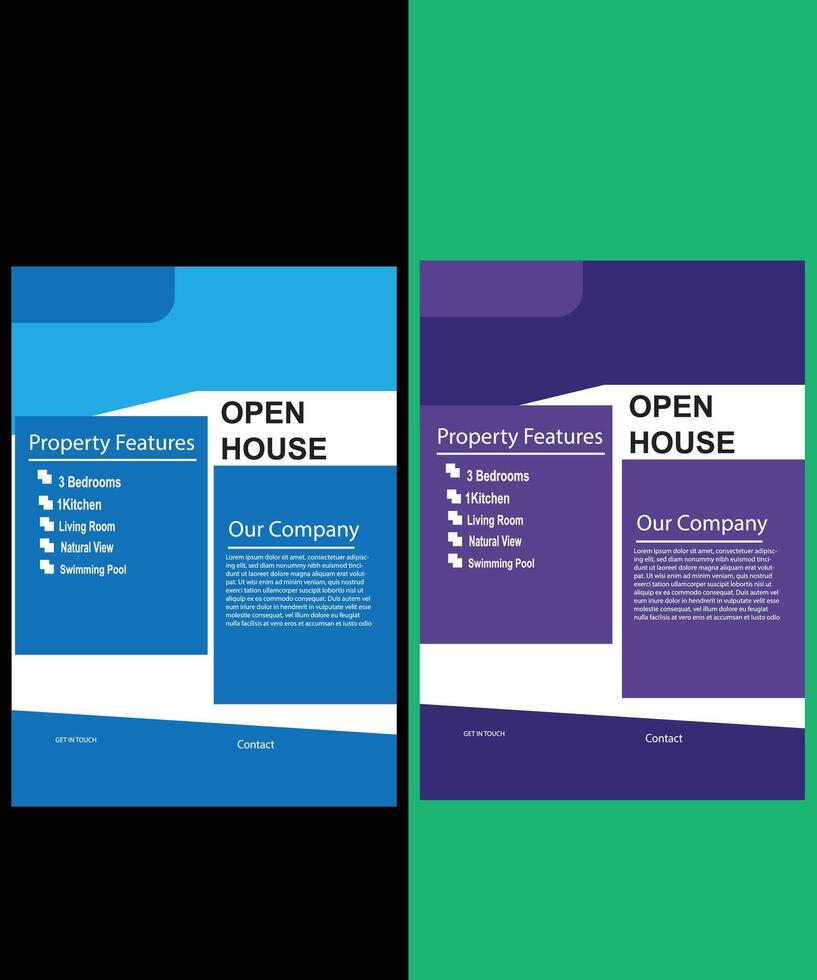 Modern house sale flyer design vector