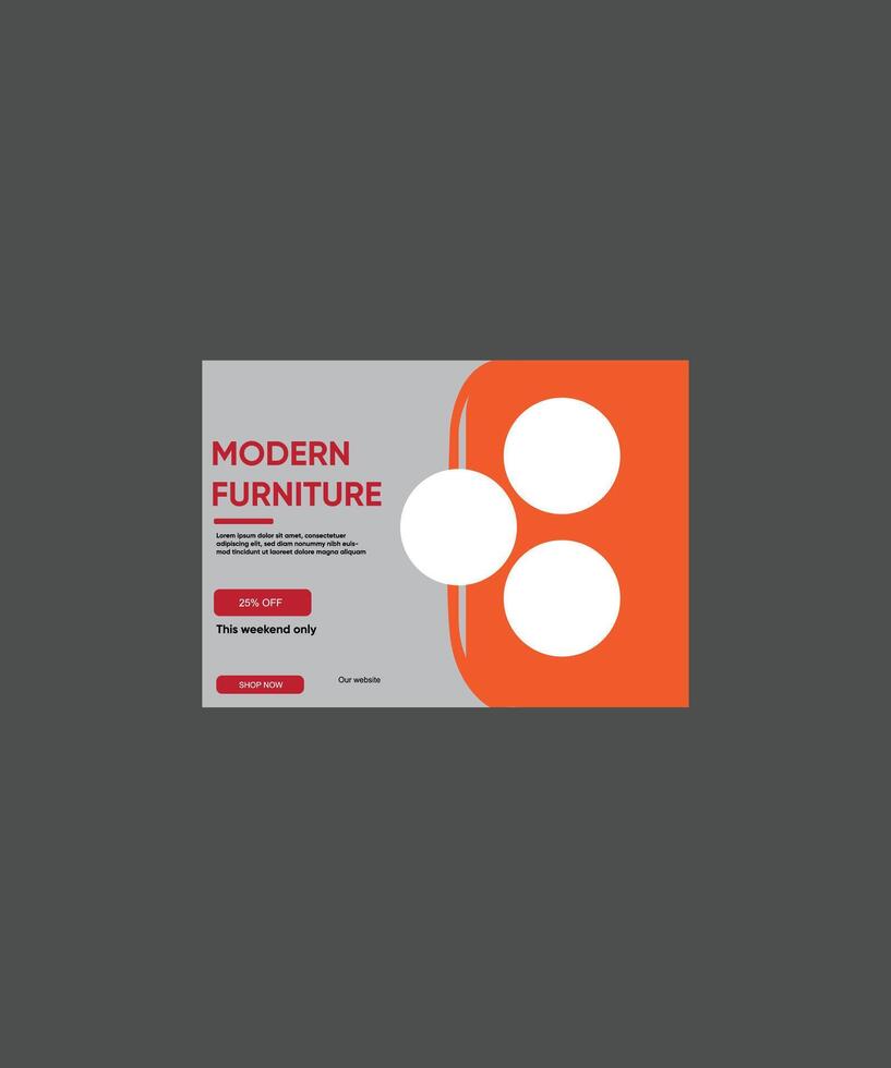 furniture sale post design vector
