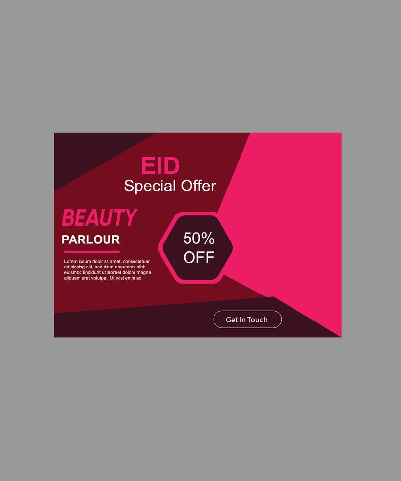 eid special parlour discount banner vector