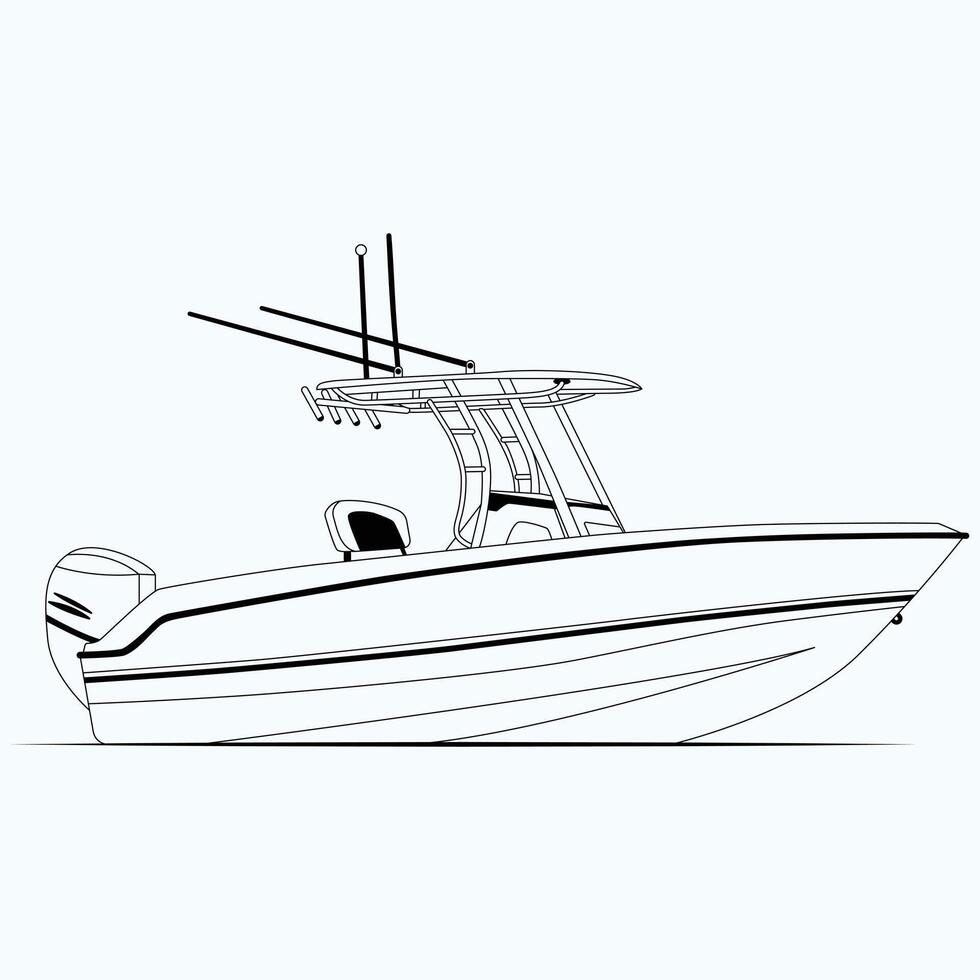 One Color Boat vector