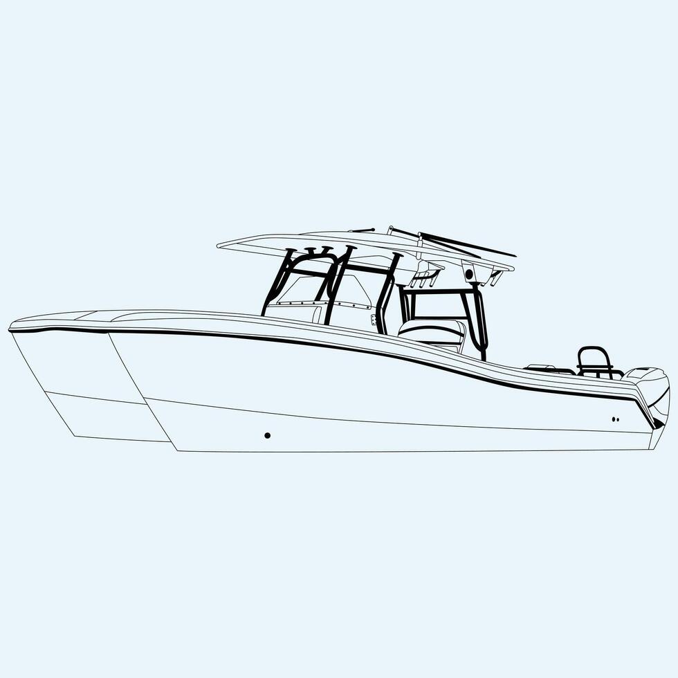 Boat One Color botting icon vector