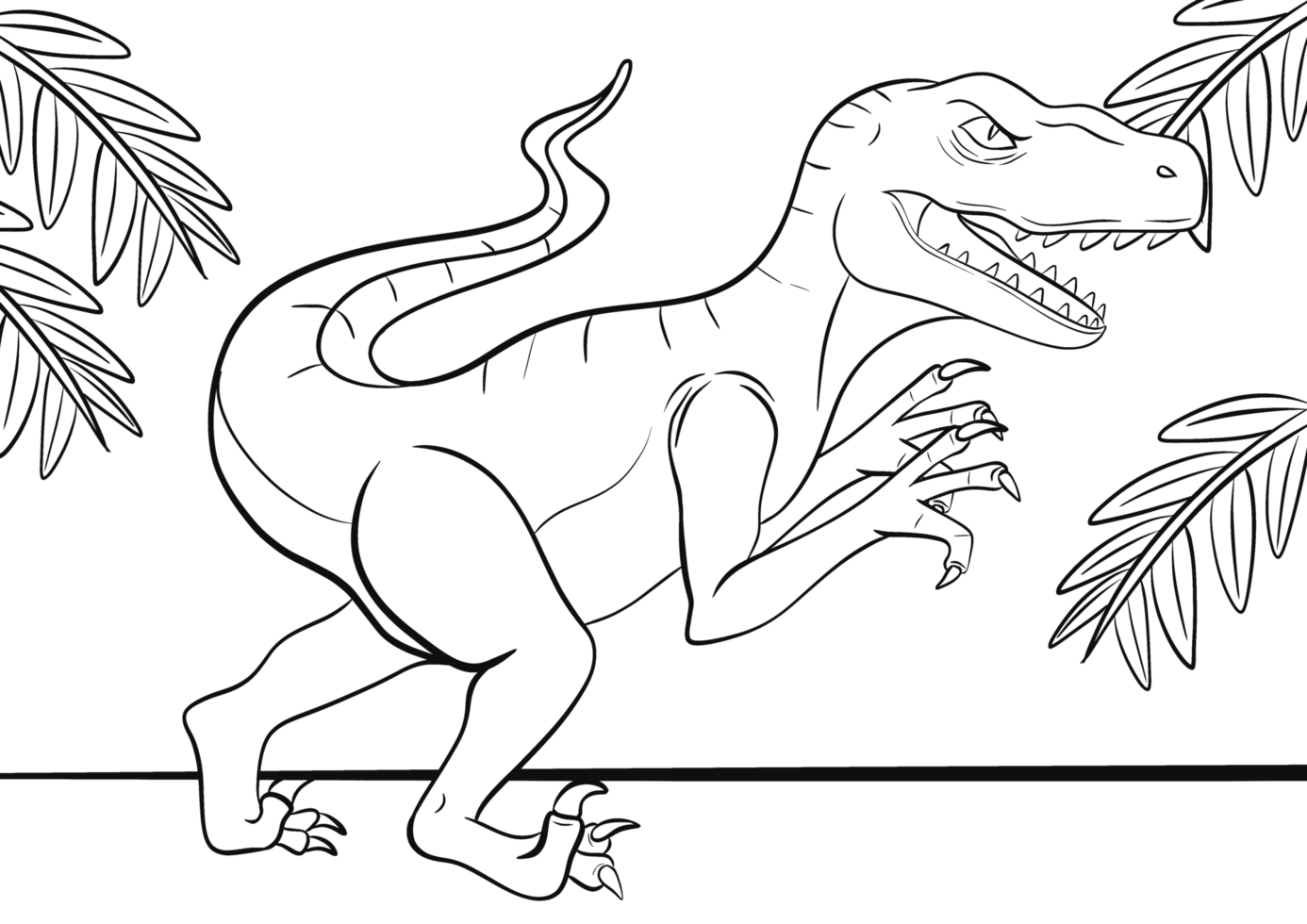 Illustration of a velociraptor png