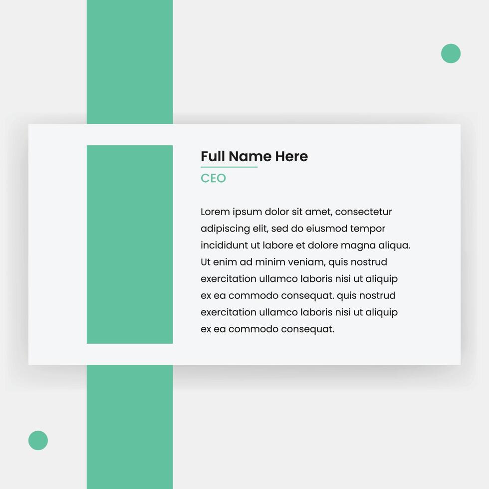 Simple and Modern Style Quote Card - Testimonial Design vector