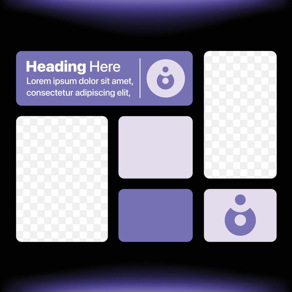 Modern Style Social Media Graphic Design - Flip Card Style Square Banner - UI UX Style Post Design vector