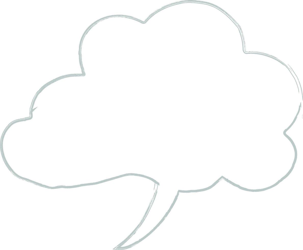 A cloud-shaped speech bubble vector