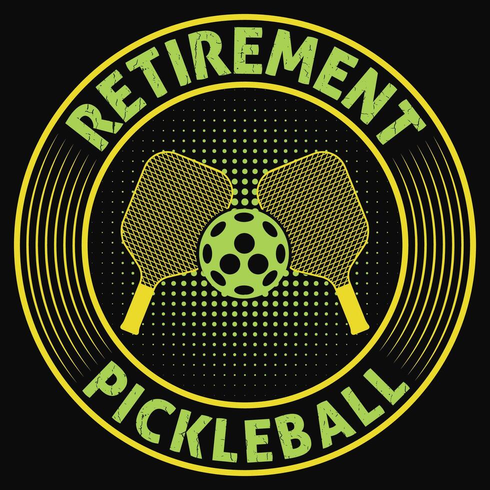 retirement pickleball t-shirt design vector