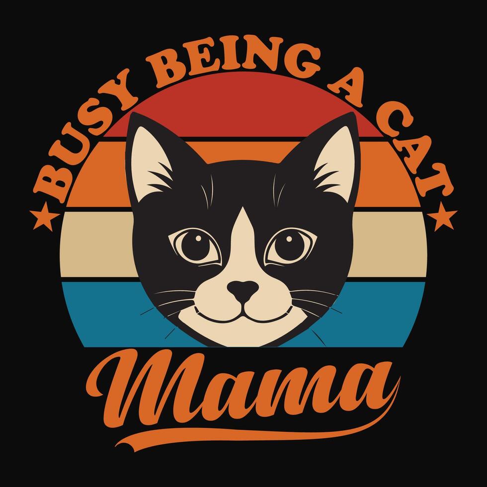 Cat t shirt vector