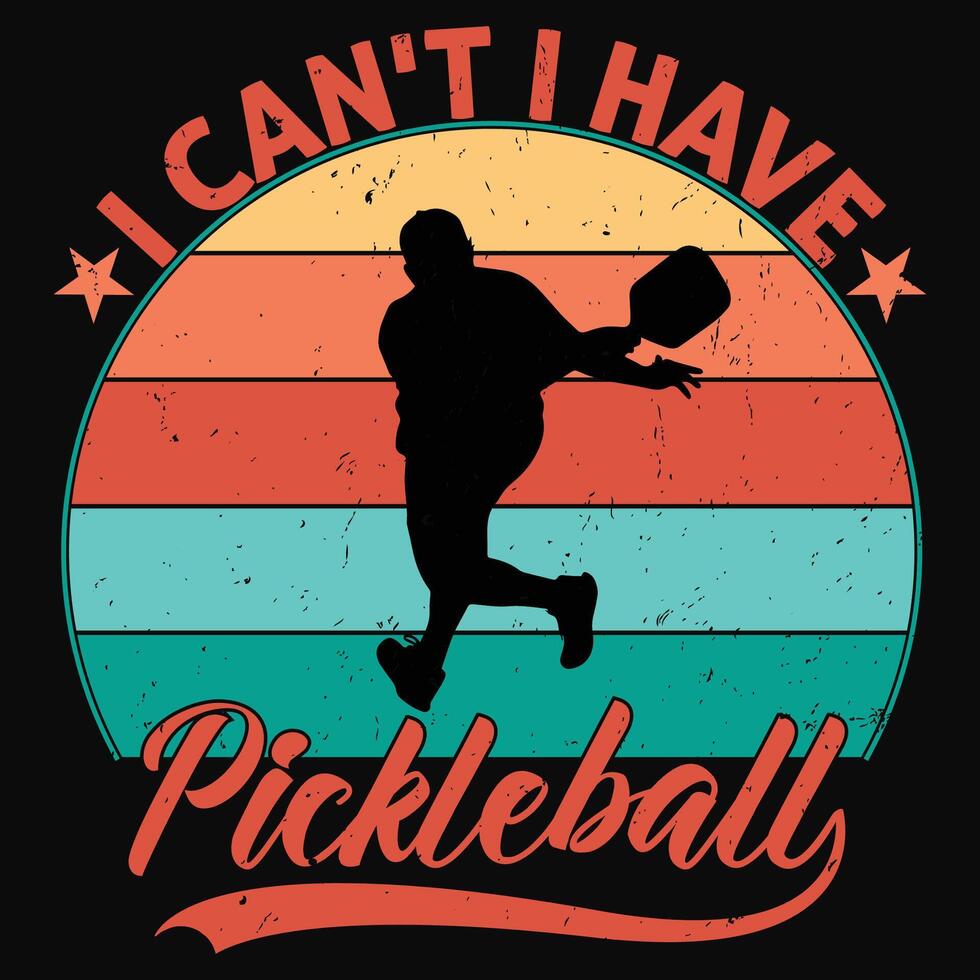 i can't have pickleball vector