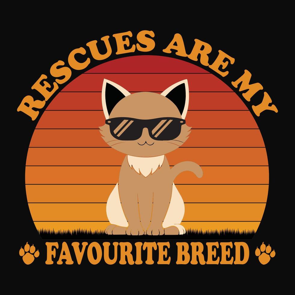 rescue are my favourite breed vector