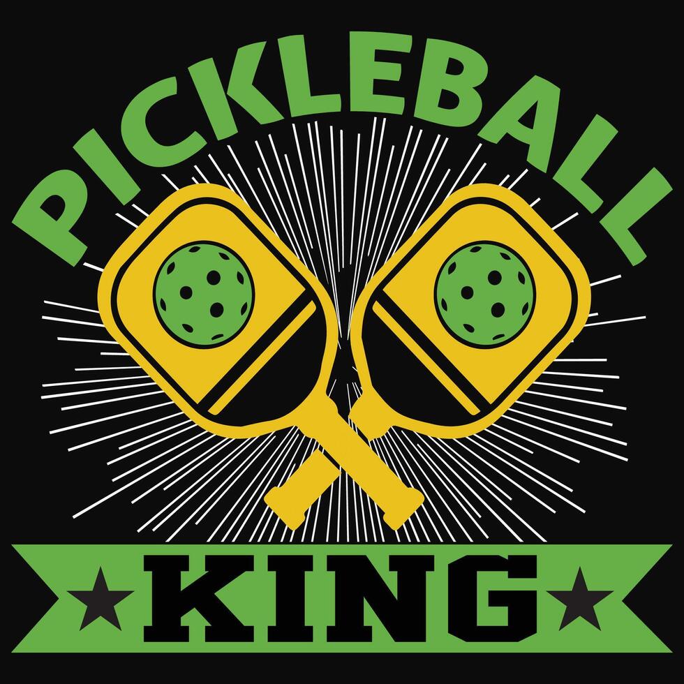 pickleball king t-shirt vector