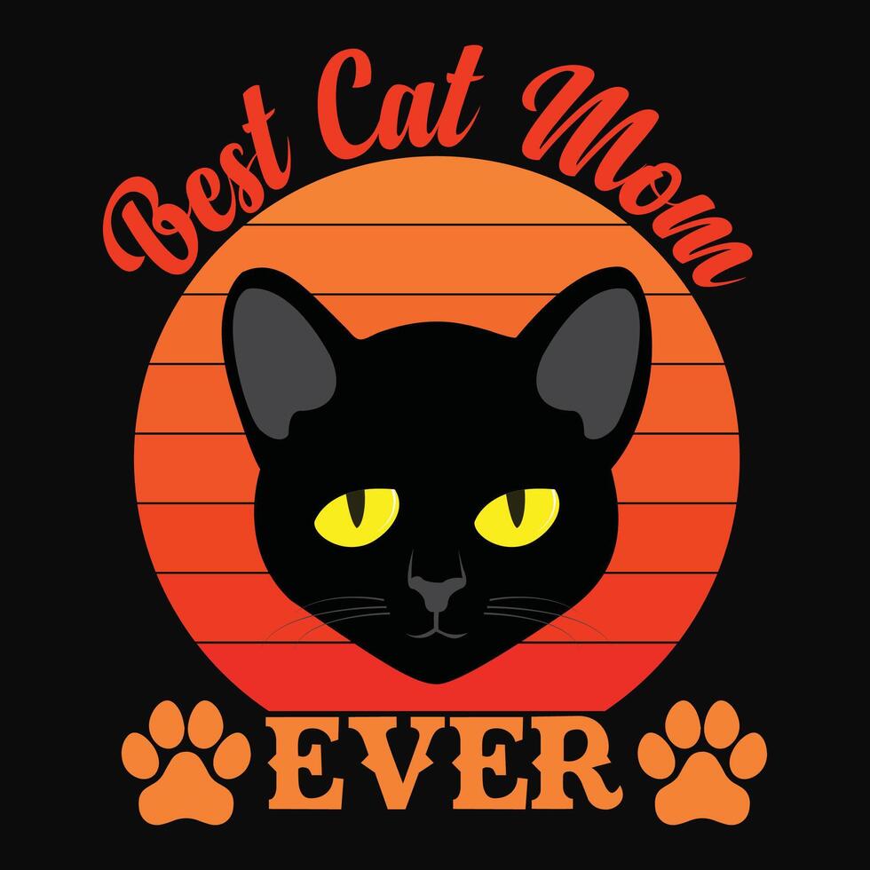 best cat mom ever vector