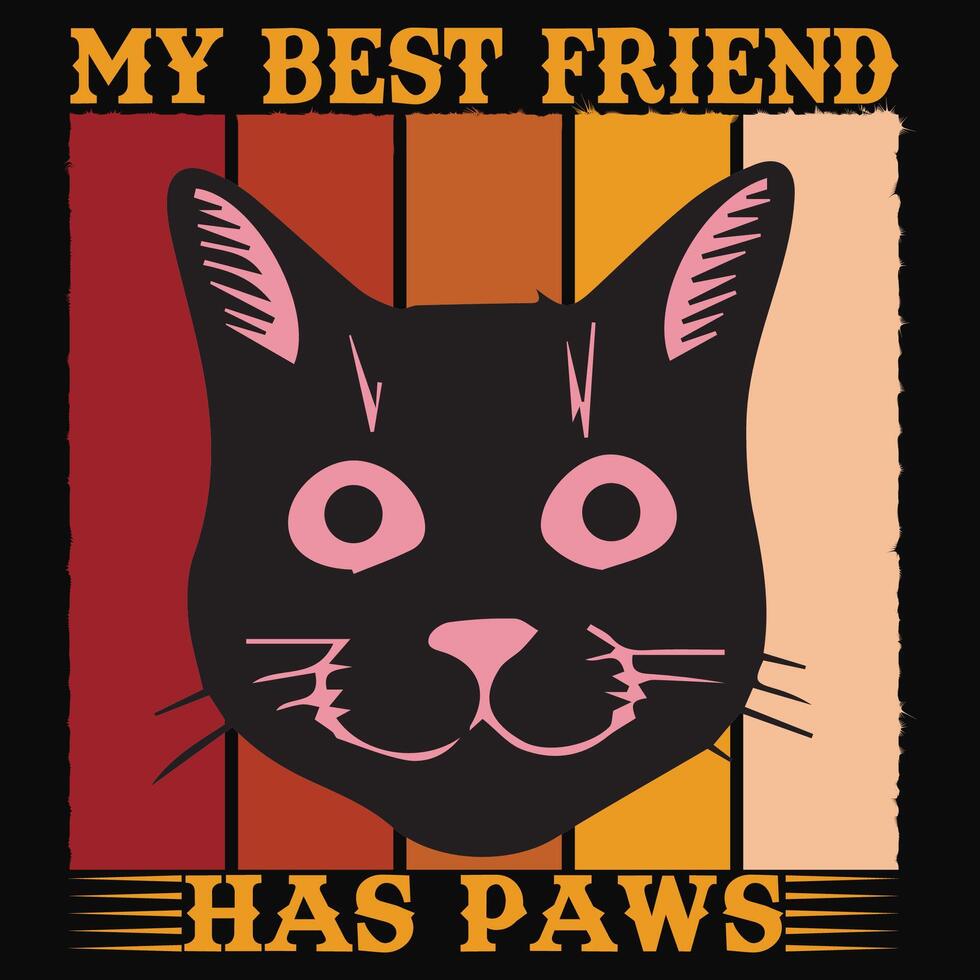my best friend has paws vector