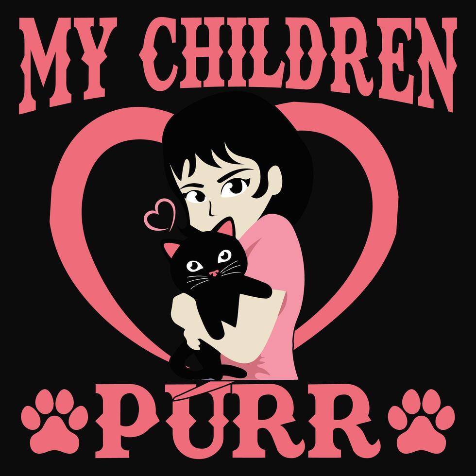 my children purr by jessica vector