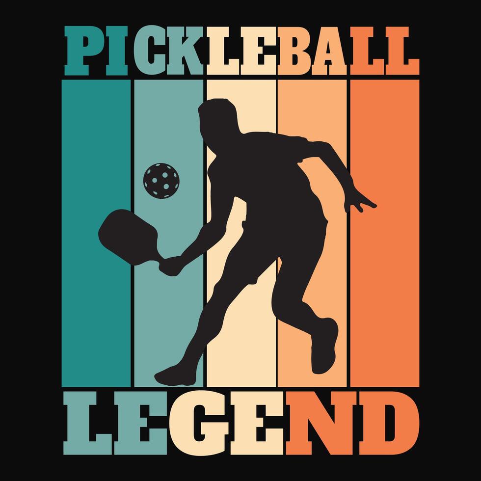 pickleball legend t-shirt vector