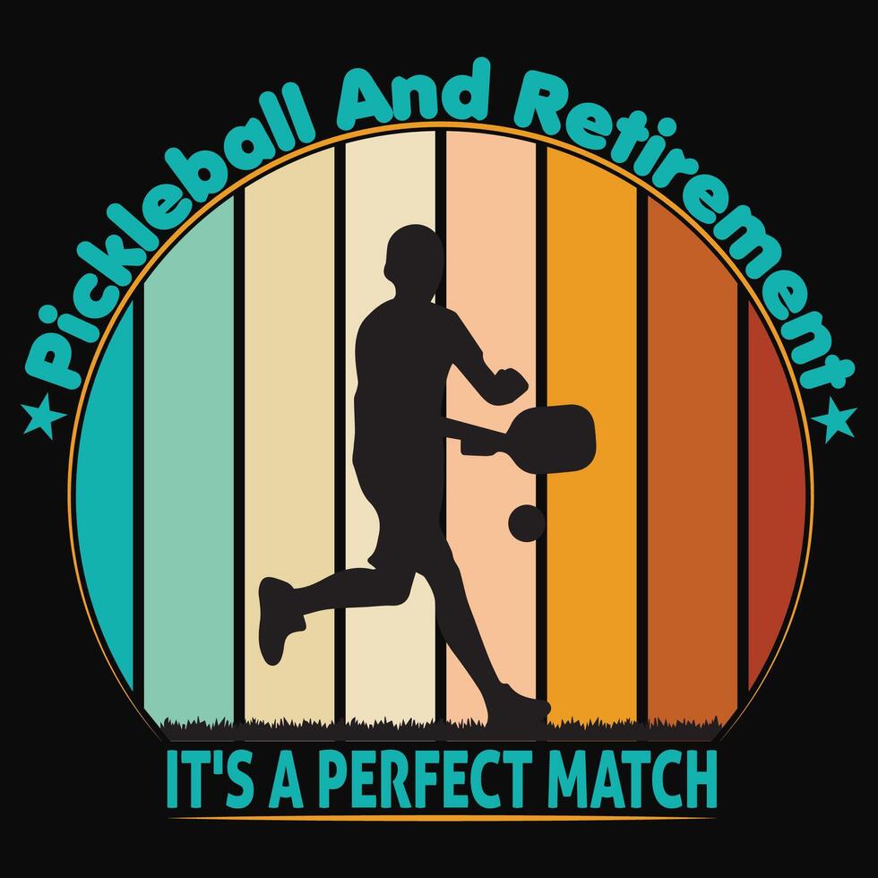 pickleball and retirement vector