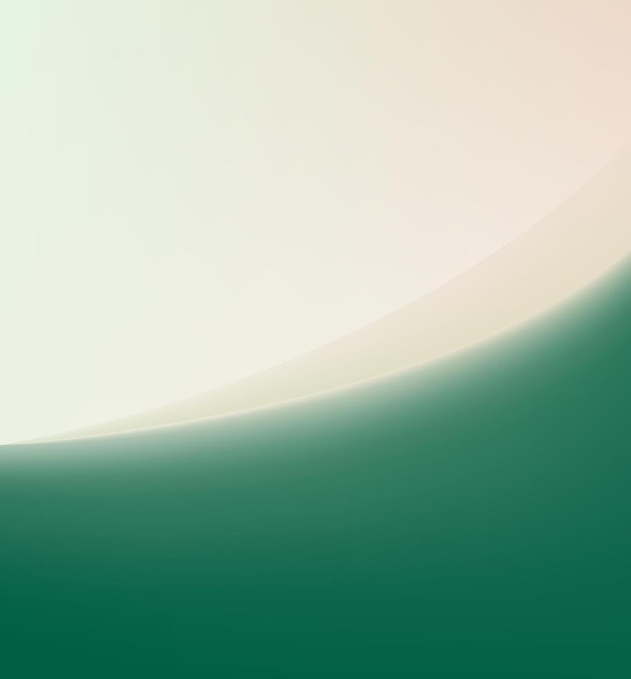 Curve wave line white green gradient color abstract background. Wallpaper design vector
