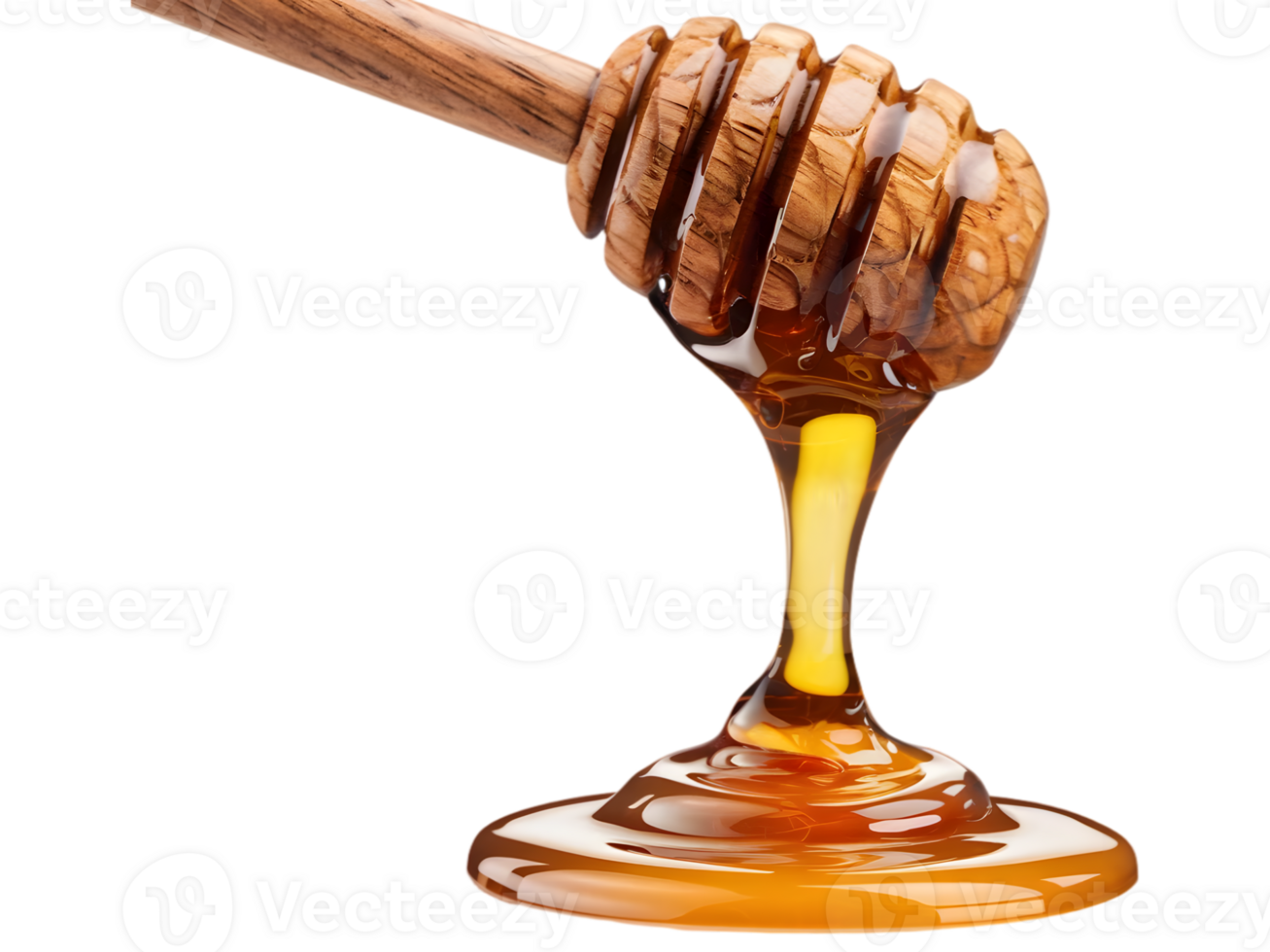 Honey Dripping from Wooden Dipper png