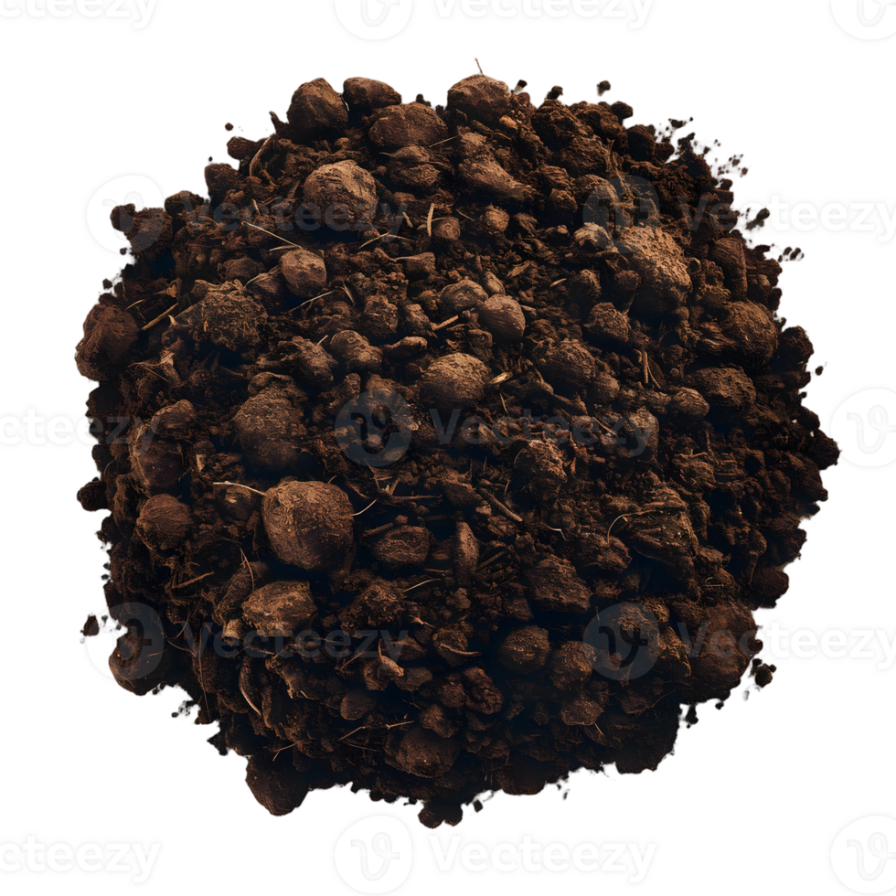 High-Resolution Close-Up of Rich, Dark Soil png