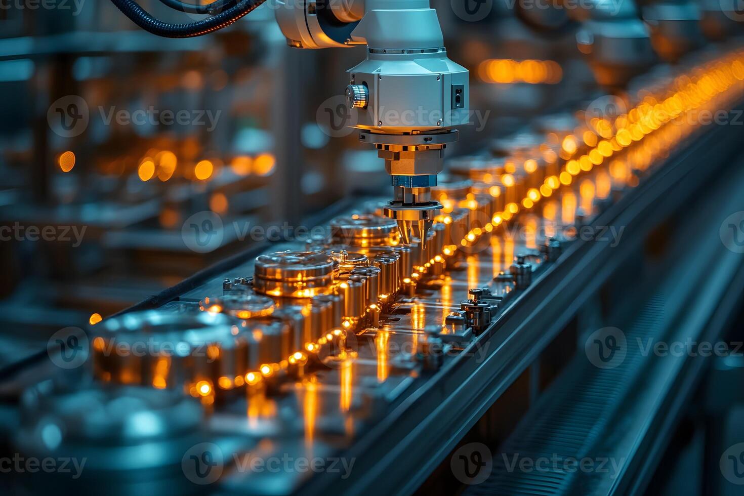 Advanced Robotic Automation in Factory Production Line for Efficient Manufacturing photo