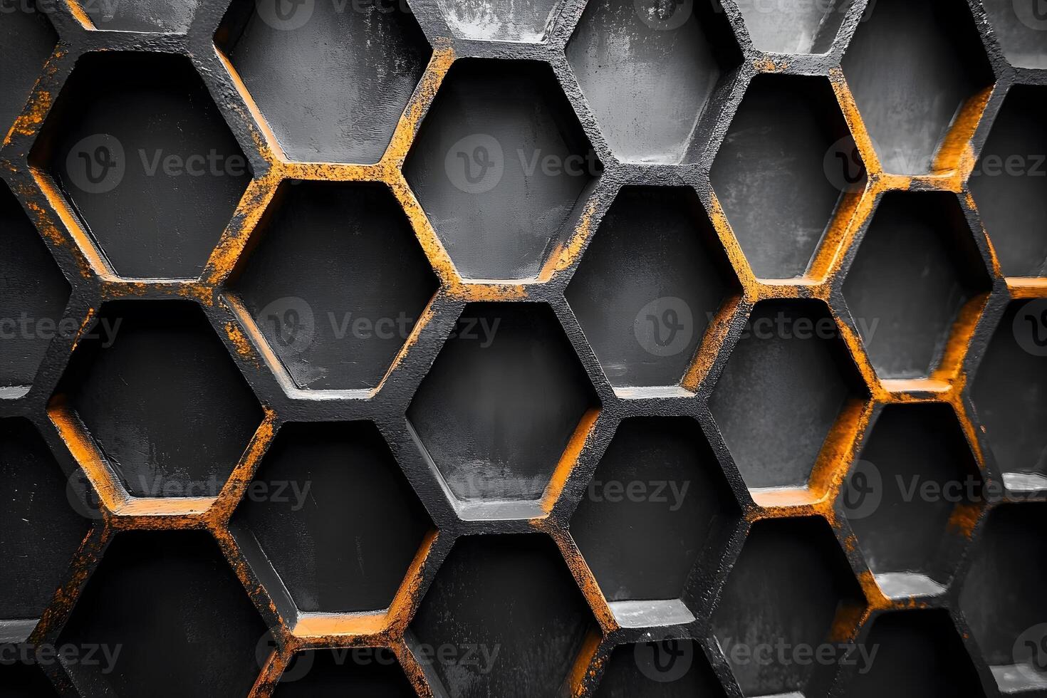 Industrial Honeycomb Pattern with Rustic Texture for Modern Design photo